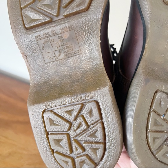 Dr Martens • vintage lace up boots cap toe platform leather chunky lug sole MIE - Picture 11 of 12